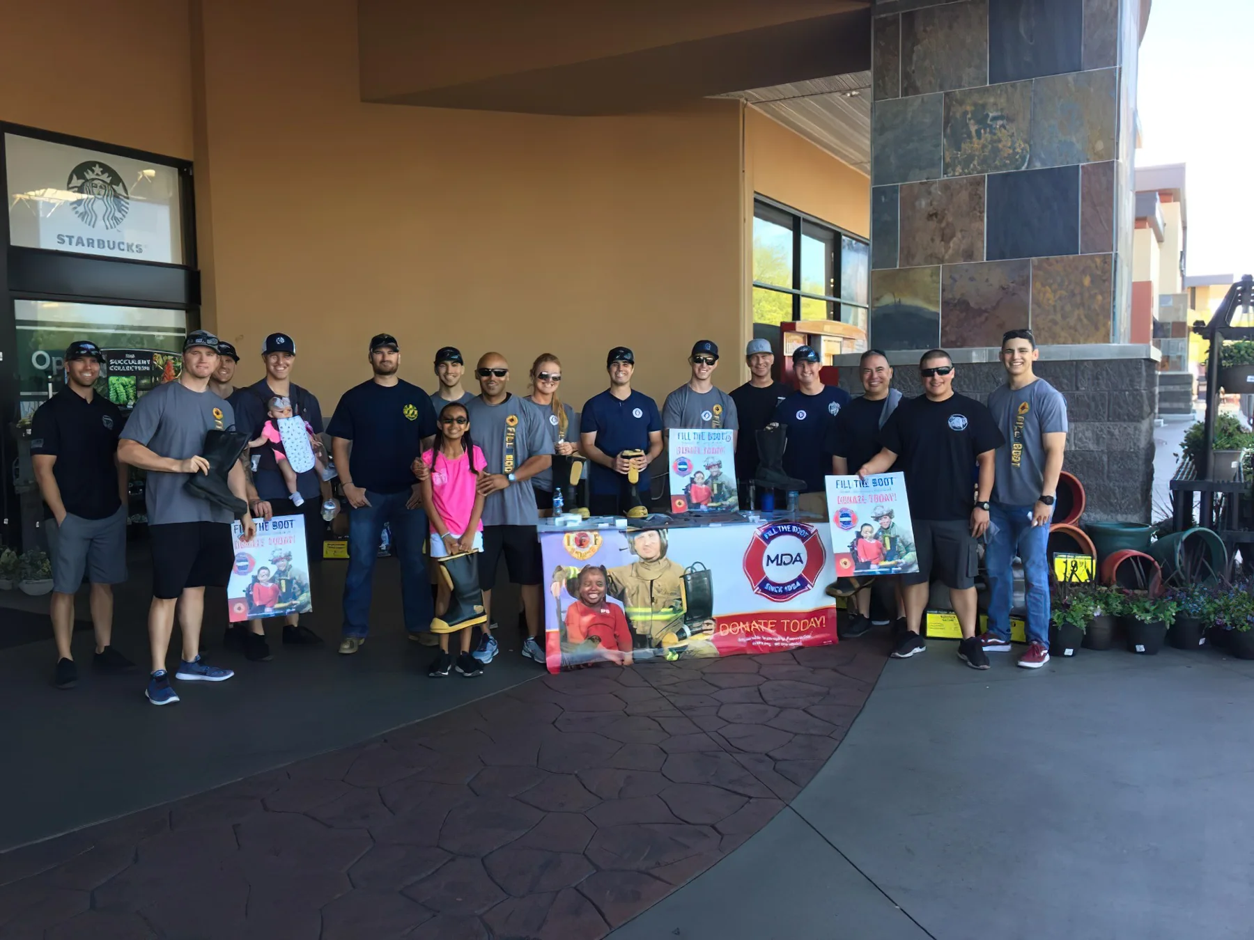 The full crew at a Fill the Boot drive.