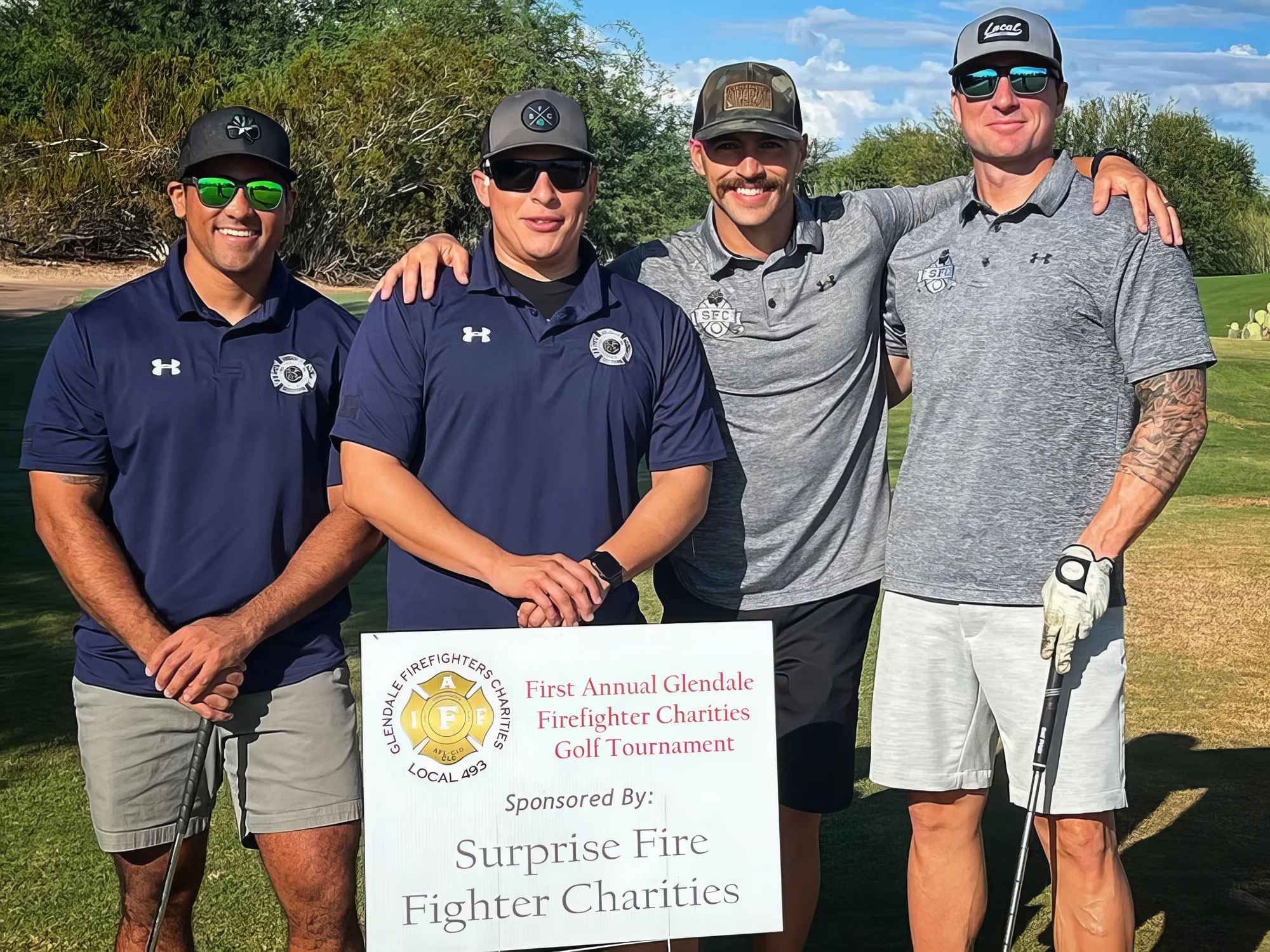 Surprise firefighters at the annual charity golf tournament.